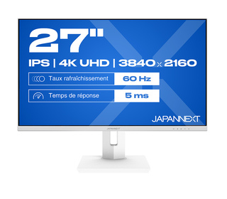 JAPANNEXT JN-IPS270UHD60F-C65W-HSP-W 27" LED 4K Ultra HD 8 ms Blanc