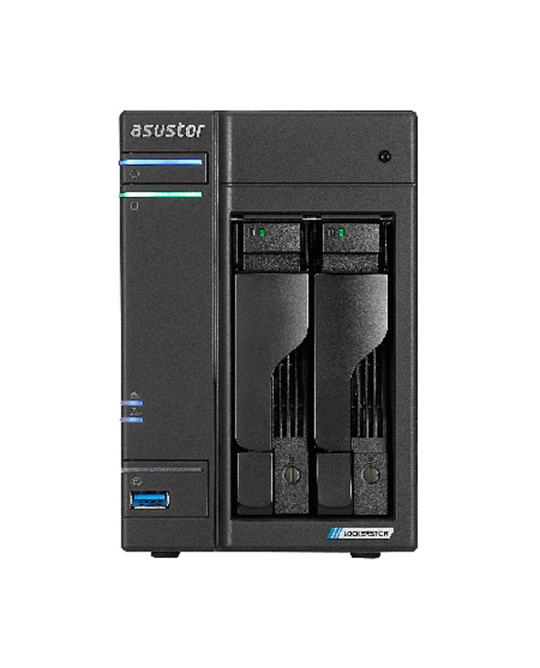 Asustor LOCKERSTOR 2 Gen2 + (AS6702T v2) NAS Bureau Intel Celeron N5105 4 Go DDR4 0 To ADM Noir