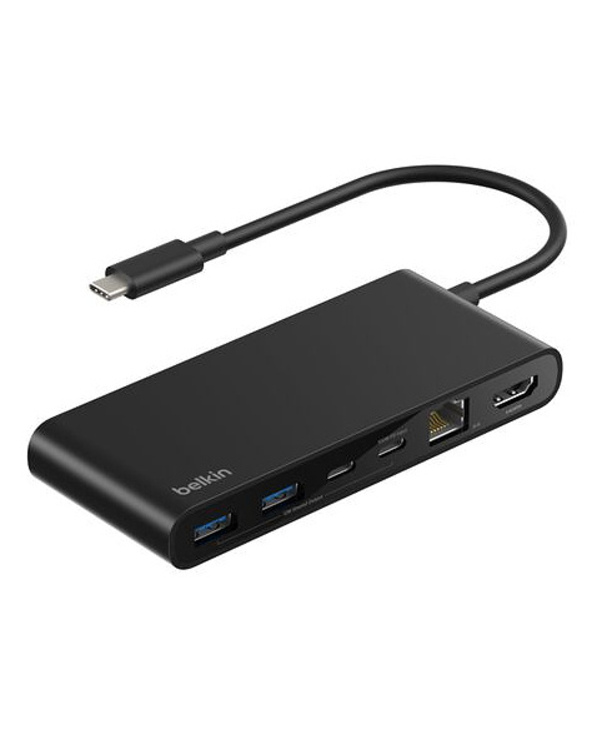 Belkin INC024HQBK hub & concentrateur USB Type-C 10000 Mbit/s Noir