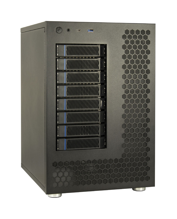 Inter-Tech NAS-8 Boîtier HDD Noir 2.5/3.5"