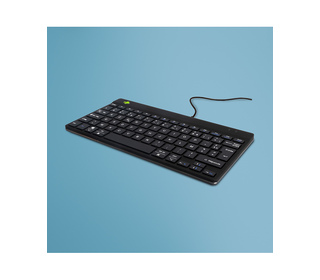 R-Go Tools Clavier ergonomique R-Go Compact Break, clavier compact avec logiciel de pause,AZERTY (FR), Filaire, noir