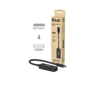 CLUB3D CAC-2505 câble vidéo et adaptateur 0,12 m USB Type-C HDMI + USB Noir