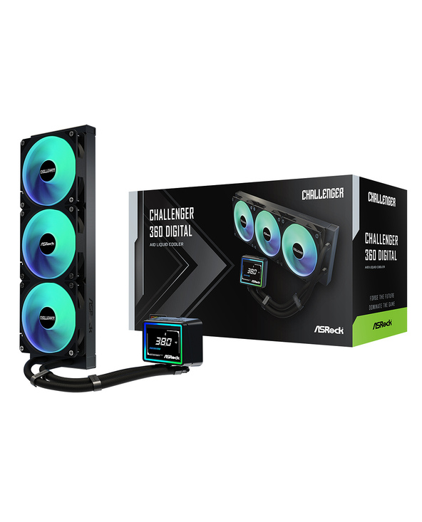 Asrock Challenger 360 Digital Processeur Kit watercooling 12 cm Noir