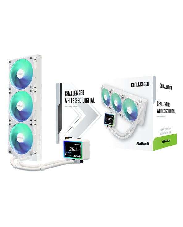 Asrock Challenger White 360 Digital Processeur Kit watercooling 12 cm Blanc