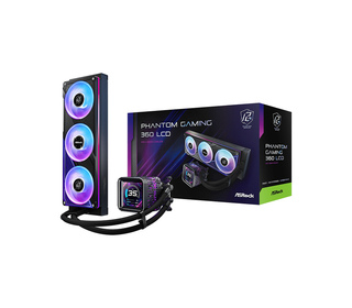 Asrock Phantom Gaming 360 LCD Processeur Kit watercooling 12 cm Noir