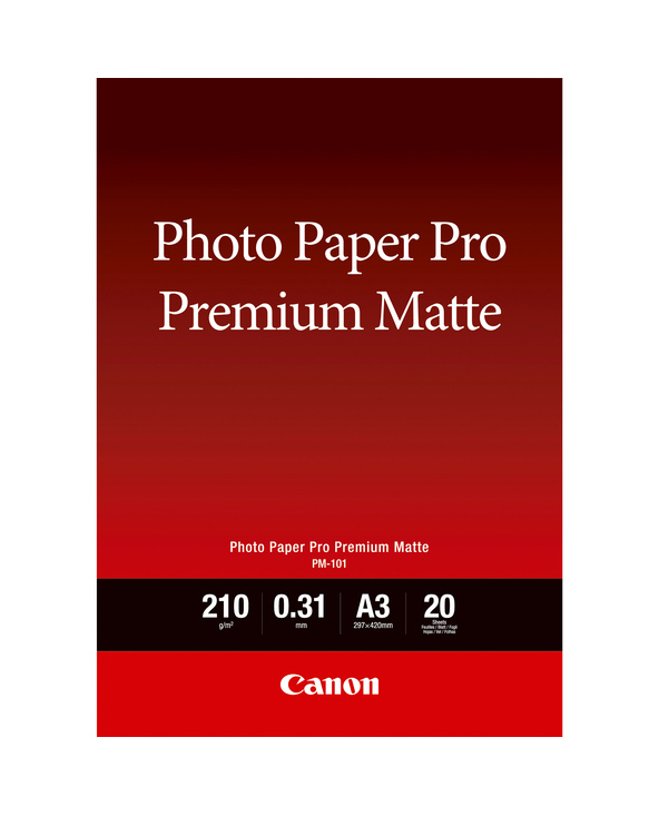 Canon Papier photo A3 Premium Mat PM-101 - 20 feuilles