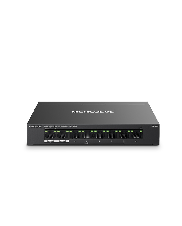 Mercusys MS108GP commutateur réseau Géré Gigabit Ethernet (10/100/1000) Connexion Ethernet, supportant l'alimentation via ce por