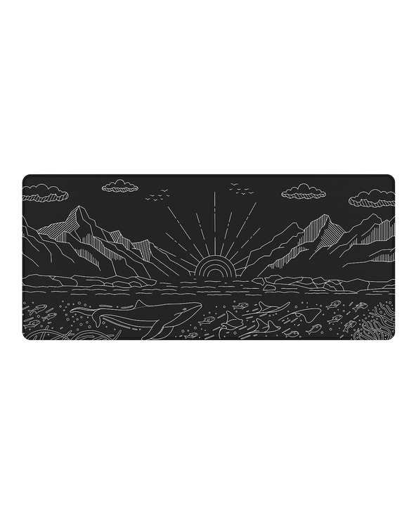 Dark Project Terra Nostra XL Tapis de souris de jeu Noir, Blanc