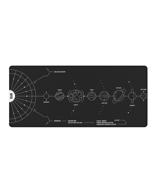 Dark Project Terra Nova XL Tapis de souris de jeu Noir, Blanc