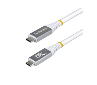 StarTech.com Câble USB4 de 1,5m, 80 Gbit/s, Câble USB-C Certifié USB-IF, 240 W PD, 8K 120 Hz/4K 240 Hz DP2.1 DP80, Gaine en TPE,