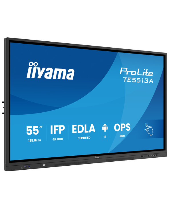 iiyama TE5513A-B2AG Écran d'affichage dynamique Écran plat interactif 138,7 cm (54.6") Wifi 500 cd/m² 4K Ultra HD Noir Écran tac