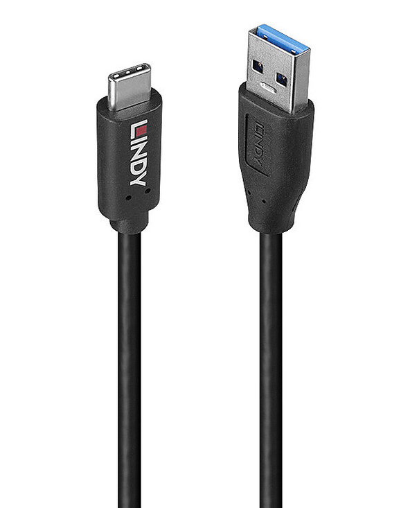 Lindy 36971 câble USB USB 3.2 Gen 2 (3.1 Gen 2) 1 m USB A USB C Noir