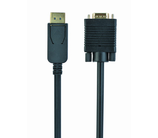 Gembird CCP-DPM-VGAM-6 câble vidéo et adaptateur 1,8 m VGA (D-Sub) DisplayPort Noir