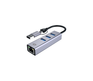 Conceptronic ABBY25G station d'accueil Avec fil USB 3.2 Gen 1 (3.1 Gen 1) Type-A + Type-C Gris
