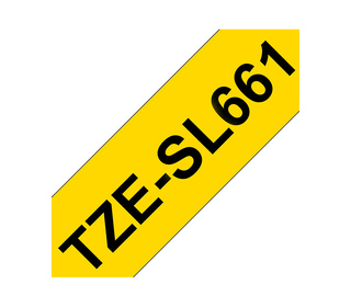 Brother TZE-SL661 ruban d'étiquette Noir sur jaune