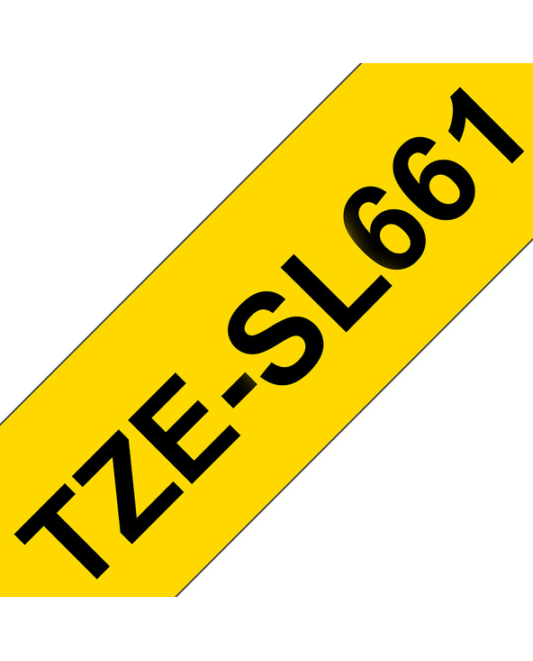Brother TZE-SL661 ruban d'étiquette Noir sur jaune