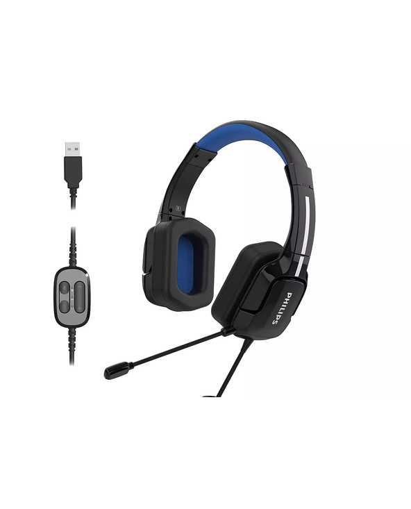 Philips 4000 series TAGH401BL/00 casque Avec fil Arceau Gaming USB Type-A Noir