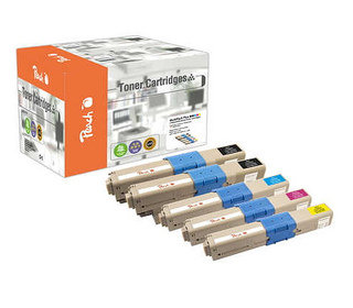 Peach 0F111912 Cartouche de toner 5 pièce(s) Noir, Cyan, Magenta, Jaune