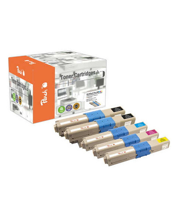 Peach 0F111912 Cartouche de toner 5 pièce(s) Noir, Cyan, Magenta, Jaune