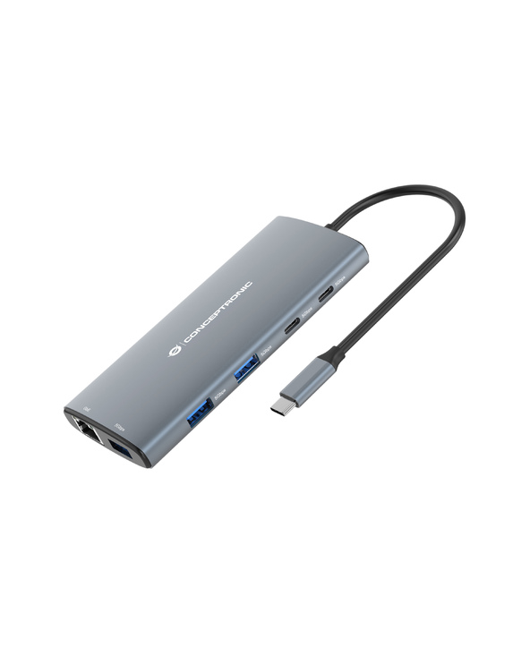Conceptronic DONN06G station d'accueil Avec fil USB 3.2 Gen 1 (3.1 Gen 1) Type-C Gris