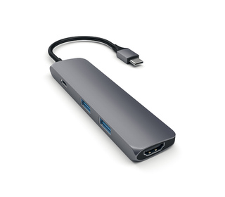 Satechi ST-CMAM station d'accueil USB 3.2 Gen 1 (3.1 Gen 1) Type-C Gris