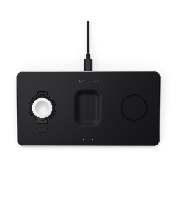 Satechi ST-X3TWCPM chargeur d'appareils mobiles Casques, Smartphone, Smartwatch Noir Secteur Recharge sans fil Intérieure