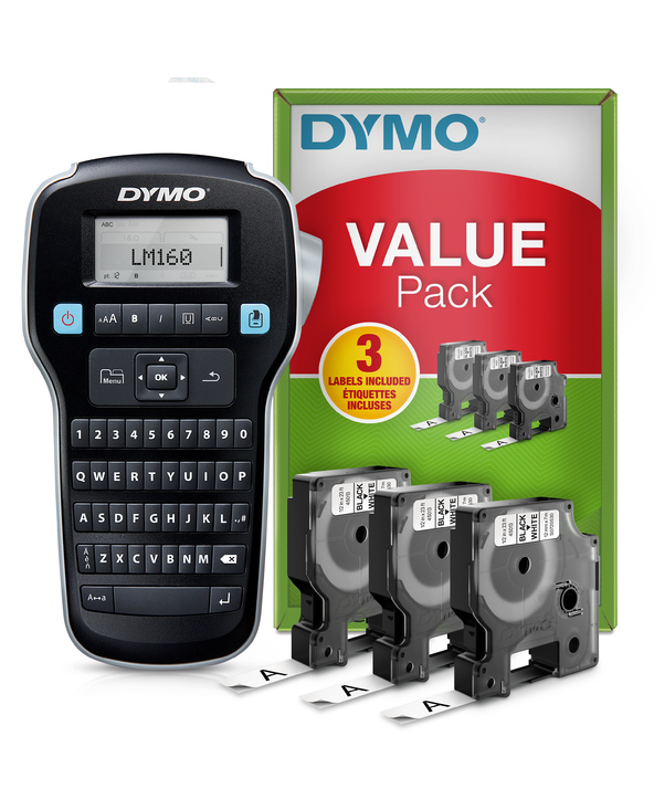 DYMO LabelManager DY LM 160 imprimante pour étiquettes A jet d'encre thermique 180x180 DPI 12 mm/sec D1 QWERTY