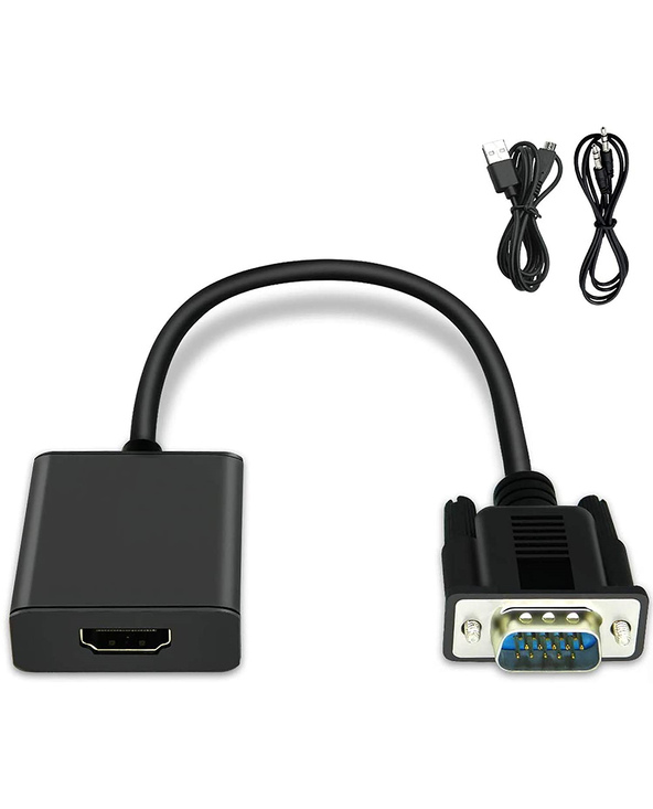 DLH DY-TU4805 câble vidéo et adaptateur 0,25 m VGA (D-Sub) HDMI Noir