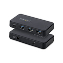 StarTech.com Hub USB-C et USB-A à 4 Ports, 5 Gbps, Auto-Alimenté, Câble Hôte USB-C et USB-A 2 en 1, 1 Port USB-C et 3 Ports USB-