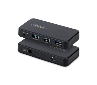 StarTech.com Hub USB-C et USB-A à 4 Ports, 5 Gbps, Auto-Alimenté, Câble Hôte USB-C et USB-A 2 en 1, 1 Port USB-C et 3 Ports USB-