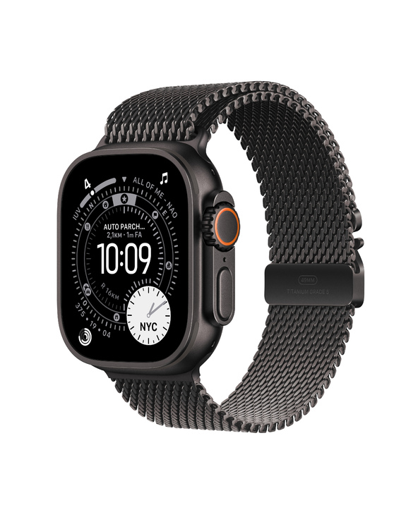 Apple Watch Ultra 3 OLED 49 mm Numérique 422x514 pixels Écran tactile 5G Noir Wifi GPS (satellite)