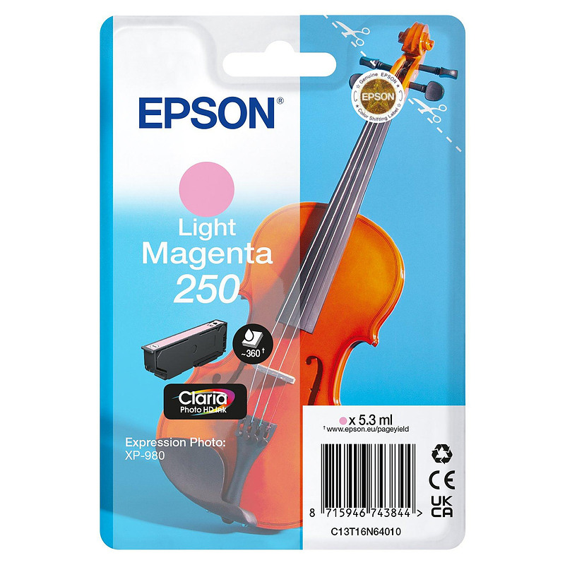 Epson 250 Violin Claria Photo HD cartouche d'encre 1 pièce(s) Original Rendement élevé (XL) Magenta clair