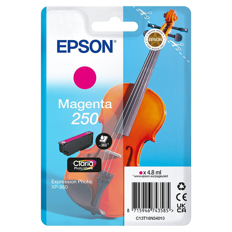 Epson 250 Violin Claria Photo HD cartouche d'encre 1 pièce(s) Original Magenta