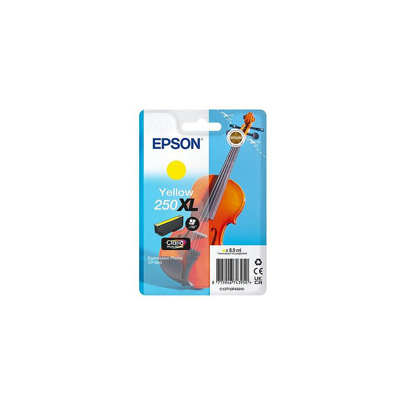 Epson 250XL Violin Claria Photo HD cartouche d'encre 1 pièce(s) Original Rendement élevé (XL) Jaune