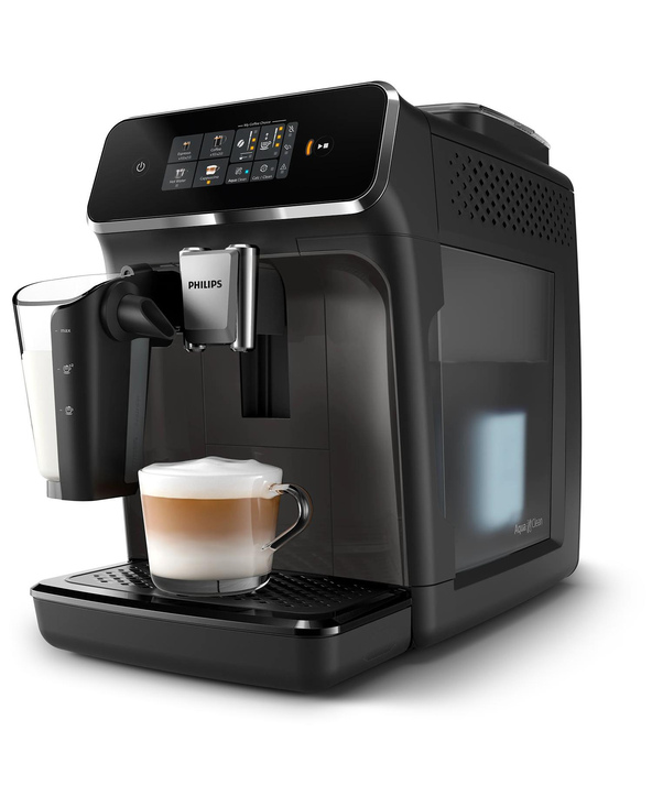 Philips Série 2300 SilentBrew Noir / Gris perle EP2334/10 Machine expresso broyeur, 4 boissons carafe LatteGo