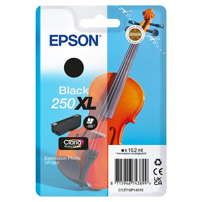 Epson 250XLViolin Claria Photo HD cartouche d'encre 1 pièce(s) Original Rendement élevé (XL) Noir
