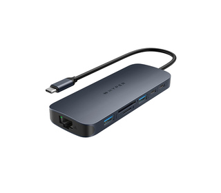 HYPER HD4006GL hub & concentrateur USB 3.2 Gen 1 (3.1 Gen 1) Type-C 10000 Mbit/s Bleu, Gris