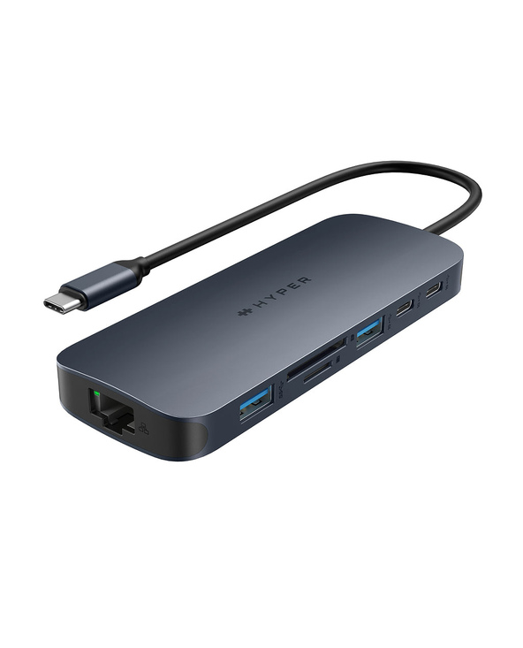 HYPER HD4006GL hub & concentrateur USB 3.2 Gen 1 (3.1 Gen 1) Type-C 10000 Mbit/s Bleu, Gris