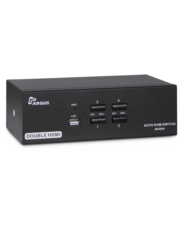 Inter-Tech AS-42HA HDMI commutateur écran, clavier et souris Noir