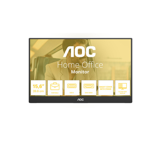 AOC 16T20E2 téléviseur et moniteur portables Moniteur portable Noir 39,6 cm (15.6") LED 1920x1080 pixels