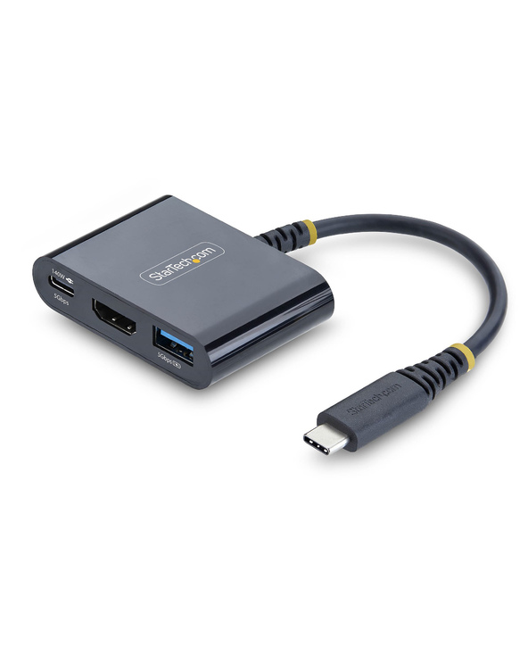 StarTech.com Adaptateur Multiport USB-C vers HDMI avec Charge PD 140W, HDMI 4K 60Hz, Hub USB 5 Gbps, Mini Dock pour MacBook / De