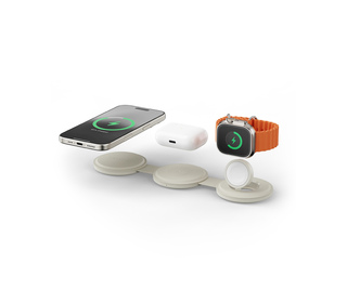 Satechi OntheGo 3-in-1 Casque, Smartphone, Smartwatch Blanc USB Recharge sans fil Charge rapide Intérieure