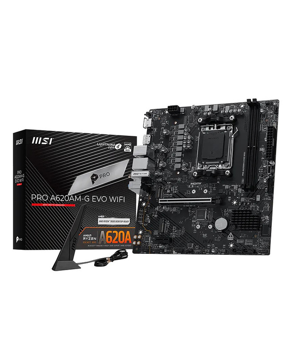 MSI Pro A620AM-G EVO WIFI AMD A620A Emplacement AM5 micro ATX