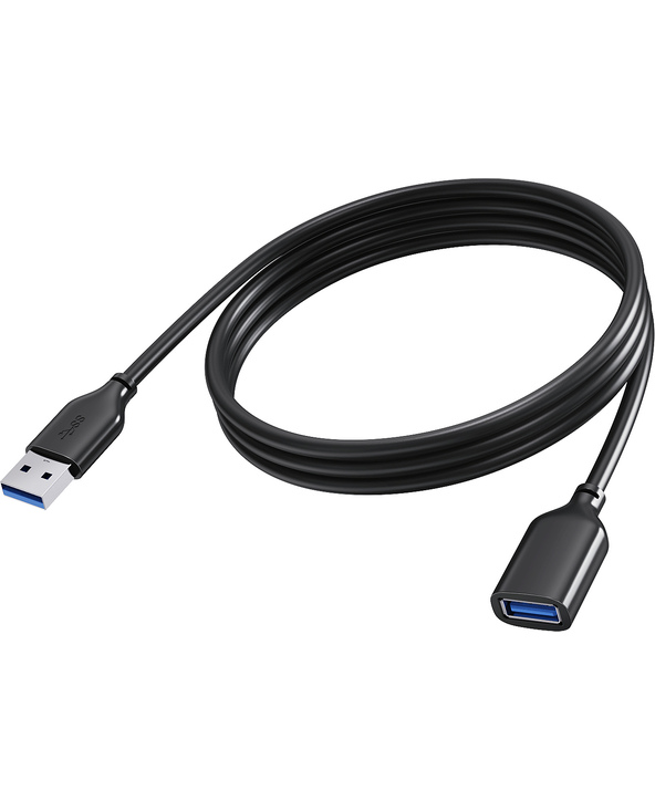 Vision TC 2MUSB3.0EXT/BL câble USB USB 3.2 Gen 1 (3.1 Gen 1) 2 m USB A 5 Gbit/s Noir