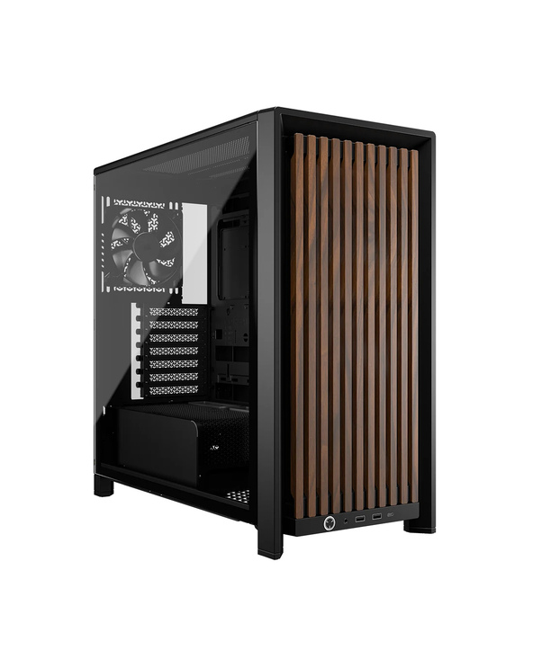 Corsair FRAME 4000D WOOD RS Midi Tower Noir, Bois