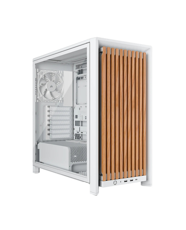Corsair FRAME 4000D WOOD RS Midi Tower Bois, Blanc