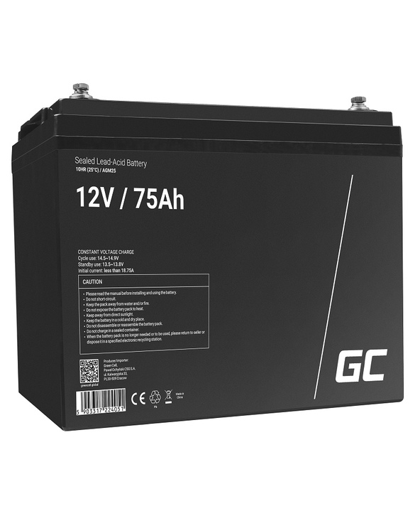 Green Cell AGM25 Batterie de l'onduleur Sealed Lead Acid (VRLA) 12 V 75 Ah