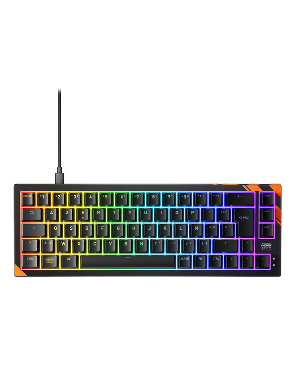 CHERRY K5 PRO TMR COMPACT clavier Gaming USB AZERTY Français Noir, Orange
