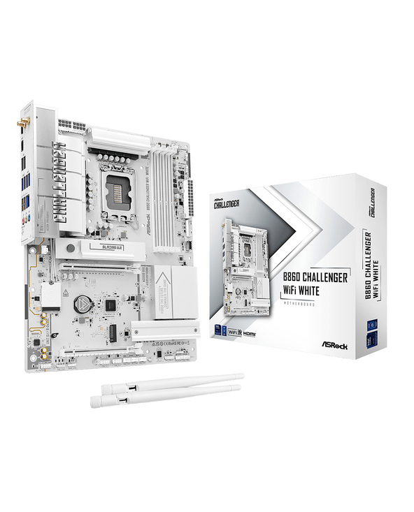 Asrock B860 Challenger WiFi White Intel B860 LGA 1851 (Socket V1) ATX
