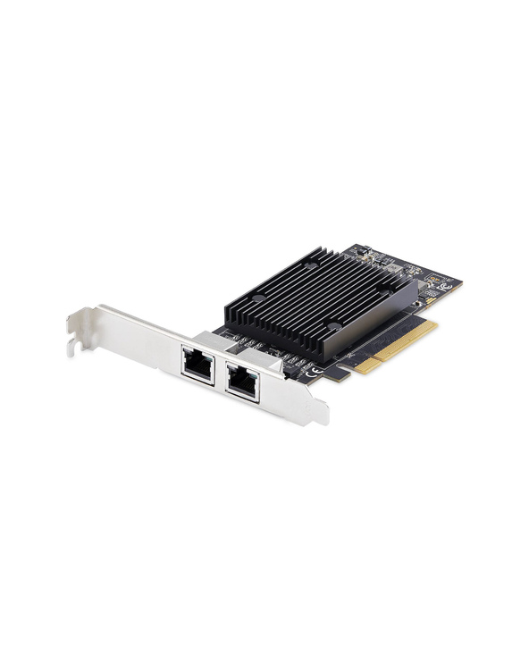 StarTech.com Carte Réseau PCIe 10 Gb Ethernet à 2 Ports, Carte d'Interface Réseau 10 GbE, Chipset Broadcom BCM57416, Double RJ45